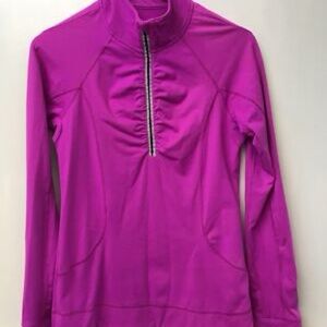 Victoria's Secret Fuchsia Long Sleeve Quarter Zip